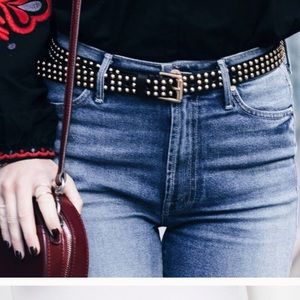 Monika Chiang black studded belt O/S